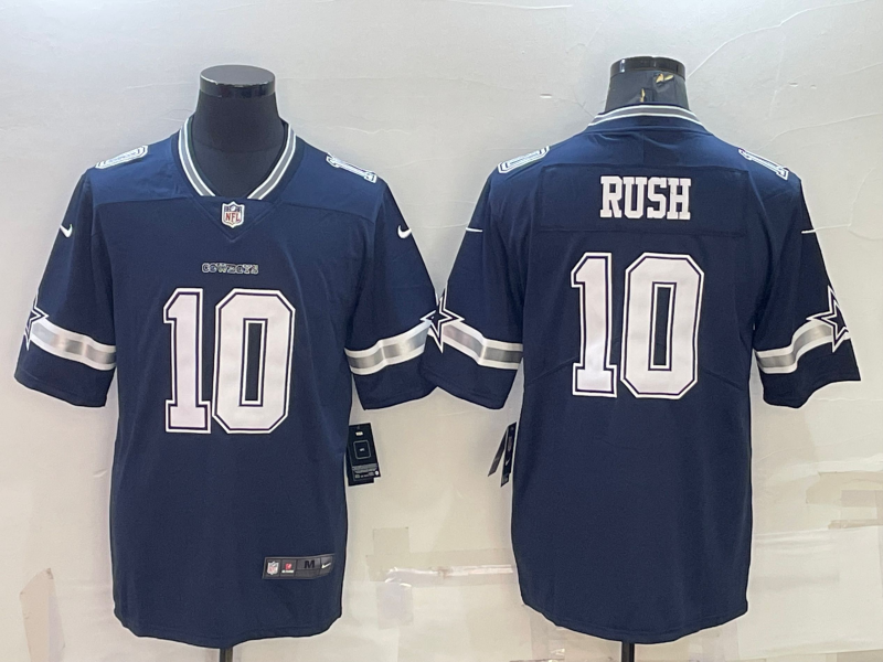 Men's Dallas Cowboys #10 Cooper Rush Navy Stitched Football Jersey Men's Dallas Cowboys #10 Cooper Rush Navy Stitched Football Jersey